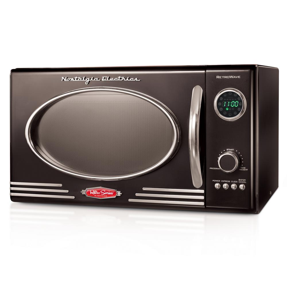 Nostalgia 0.9 cu. ft. Retro Countertop Small Microwave in BlackRMO4BK