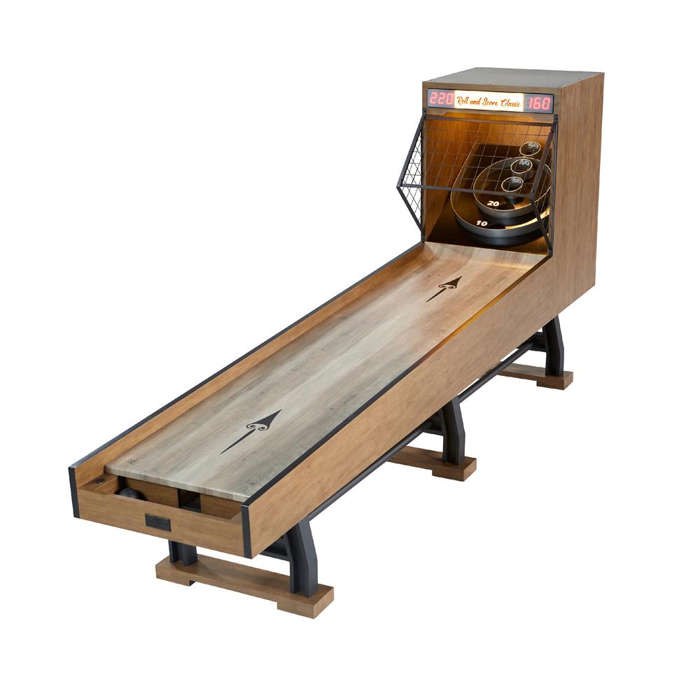 Barrington Coventry Collection 10 ft. Roll and Score Game with Electronic Scorer and LED lights, Brown