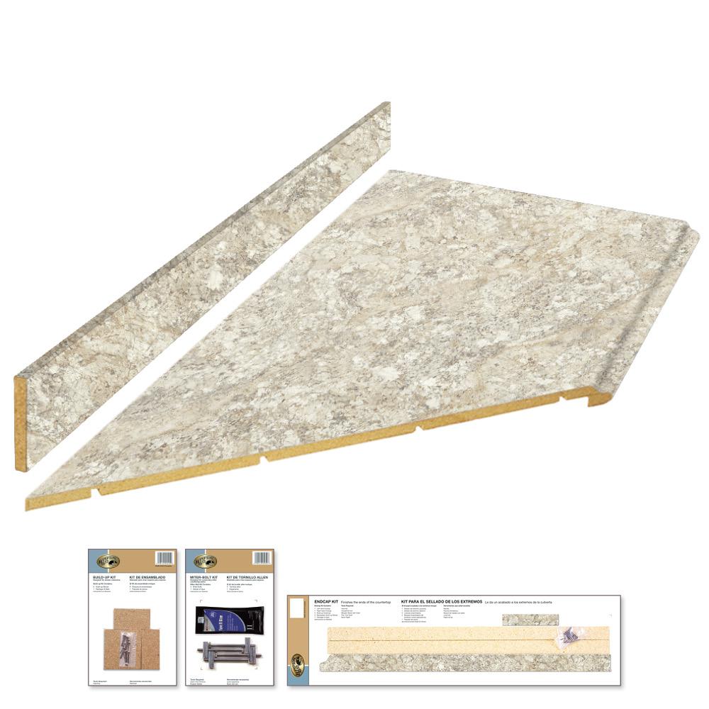 Kitchen Countertops The Home Depot Laminate Countertop Kit With Left Miter In Spring Carnival