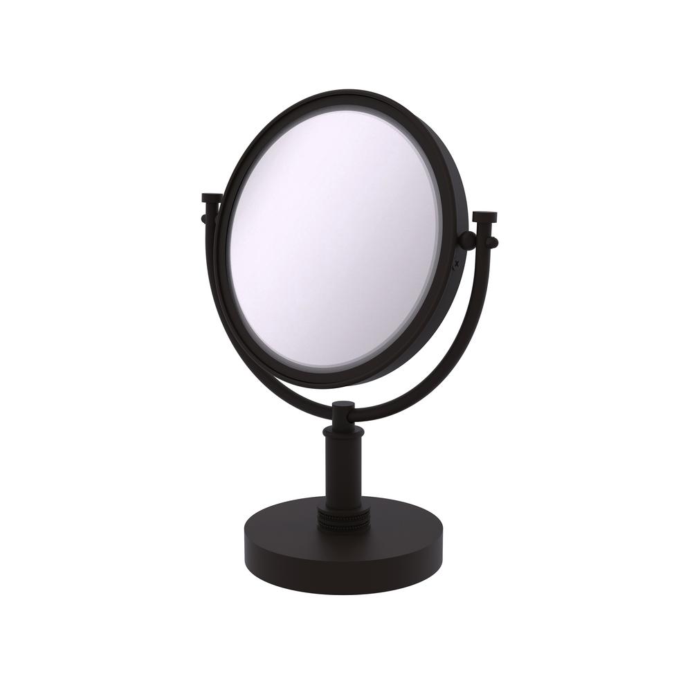 Allied Brass Height Adjustable 8 in. Vanity Top MakeUp Mirror 3X