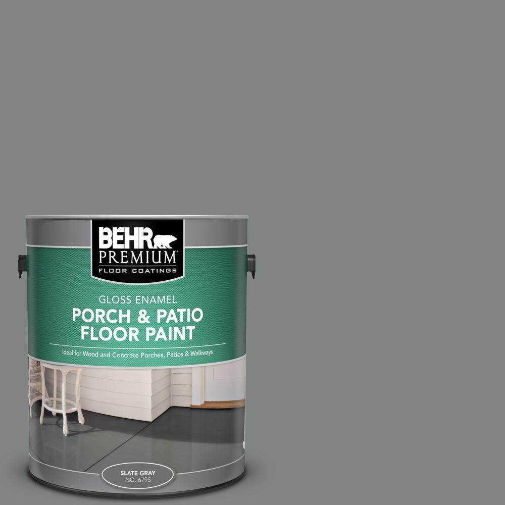 Behr Premium 1 Gal Pfc 63 Slate Gray Gloss Enamel Interior Behr Premium 1 Gal Pfc 63 Slate Gray