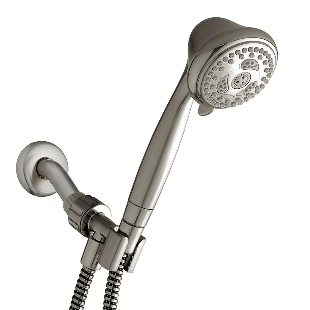 Waterpik PowerSpray 6-Spray Handheld Showerhead In Brushed Nickel-NSC ...