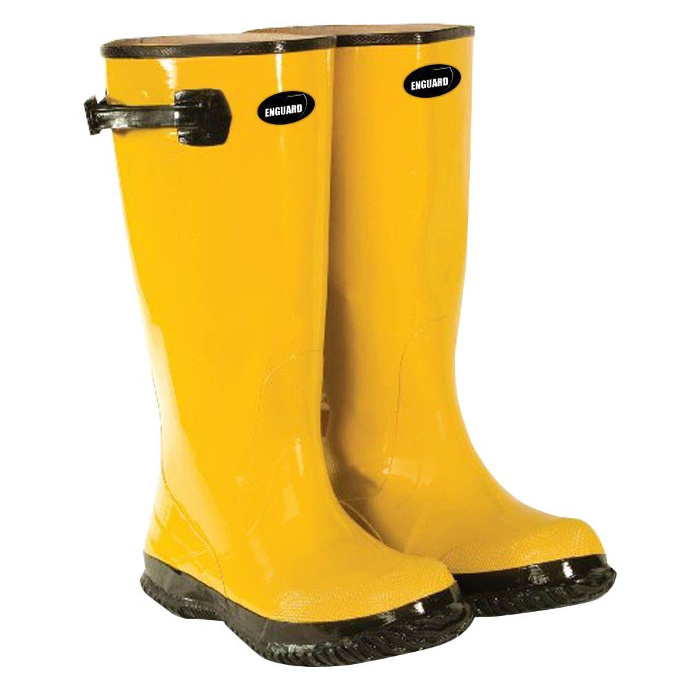 Size 14 Yellow Rubber Slush Boots-EGSB 