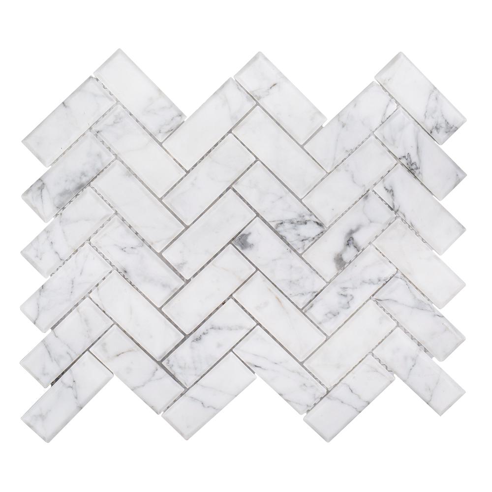 Stone Decor Glacier 12 In X 14 In X 10 Mm Marble Linear Mosaic Tile