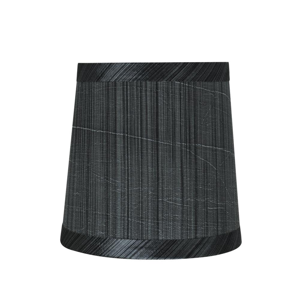 Aspen Creative 32831-9 Small Hardback Empire Shape Chandelier Clip-On Lamp Shade Set 4 x 5 x 5 5 Bottom Width 9 Pack Transitional Design in Grey /& Black