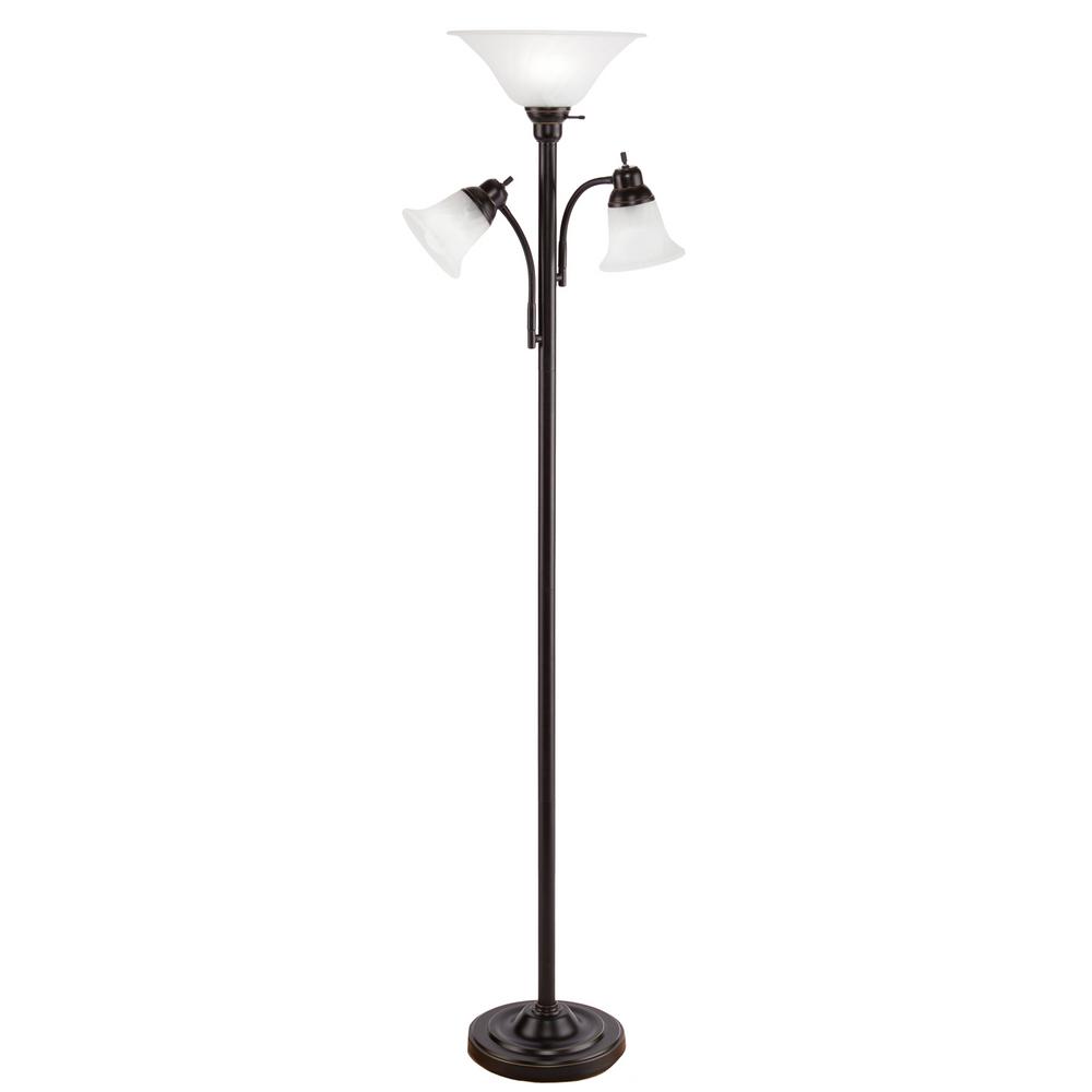 Alsy 59 in. Ravenna Nickel and Black Floor Lamp-19234-000 - The Home ... Alsy 59 in. Ravenna Nickel and Black Floor Lamp-19234-000 - The Home ...