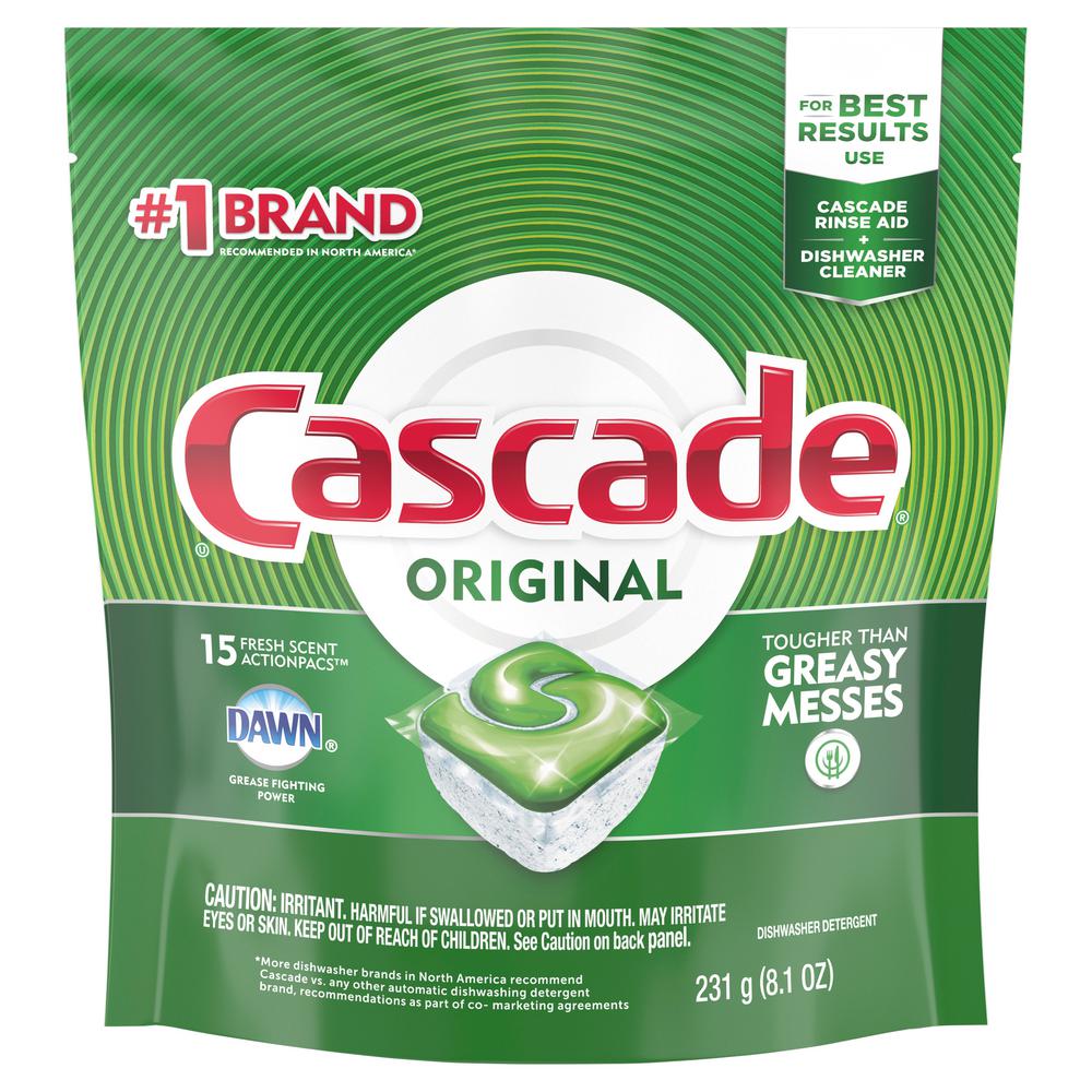 Cascade Original 8.1 oz Fresh Scent Dishwasher Detergent with Dawn (15