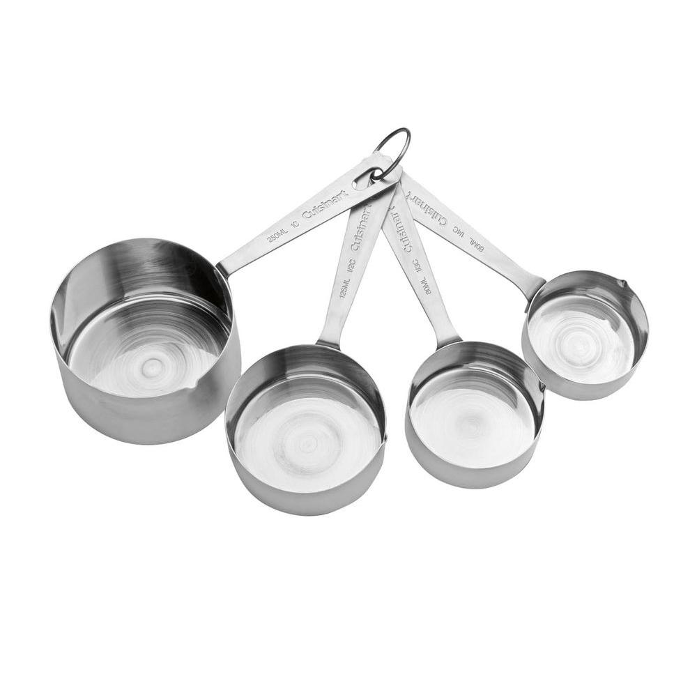 Cuisinart 4-Piece Stainless Steel Measuring Cup Set-CTG-00-SMC - The Cuisinart Stainless Steel Measuring Cups