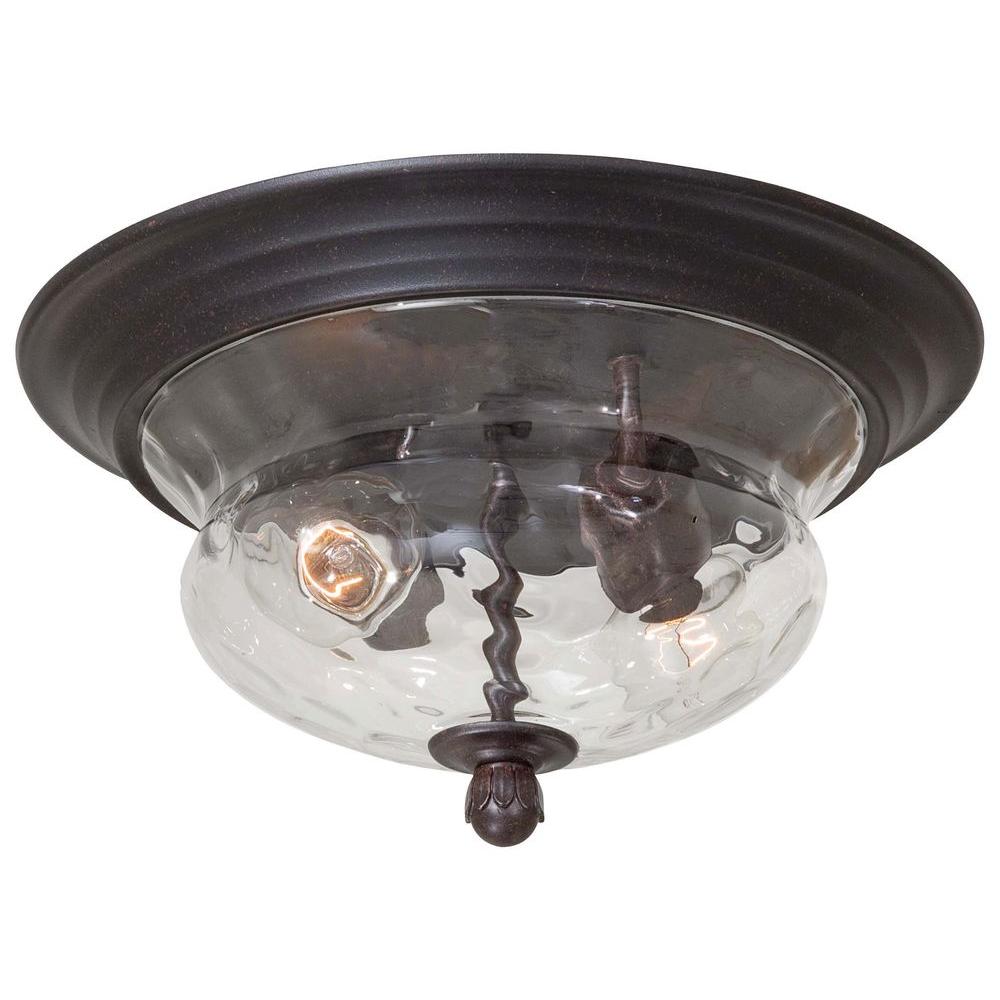 The Great Outdoors By Minka Lavery Merrimack 2 Light Corona Bronze Outdoor Flushmount