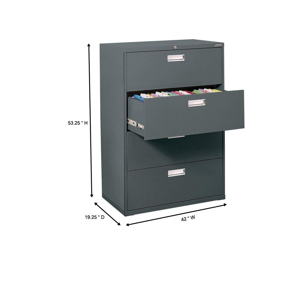 Sandusky 600 Series 42 In W 4 Drawer Lateral File Cabinet In