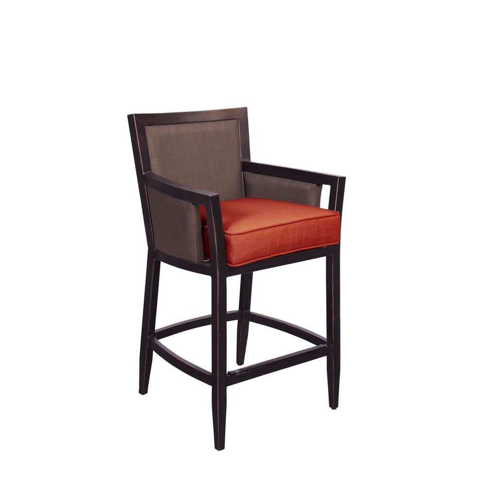 Brown Jordan Greystone Patio High Dining Chair In Cinnabar 2 Pack Greystone Patio High Dining Chair In Cinnabar 2 Pack Custom