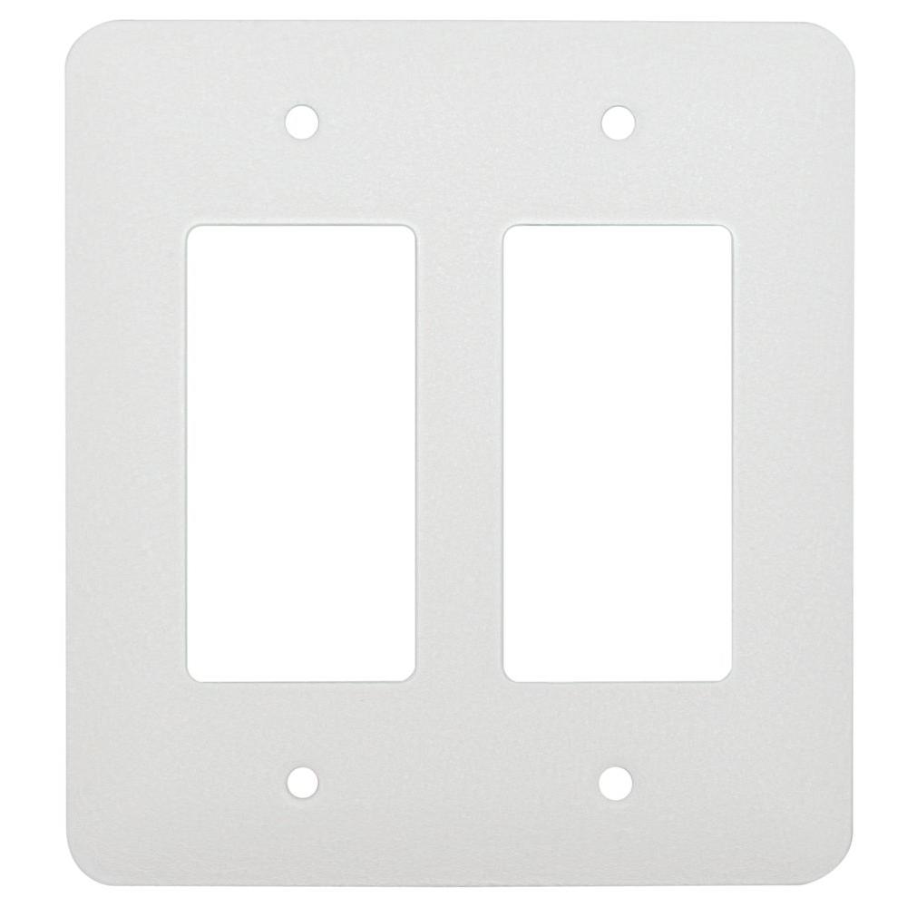 Mulberry Princess 2 Gang GFCI Wall Plate White Wrinkle75402 The