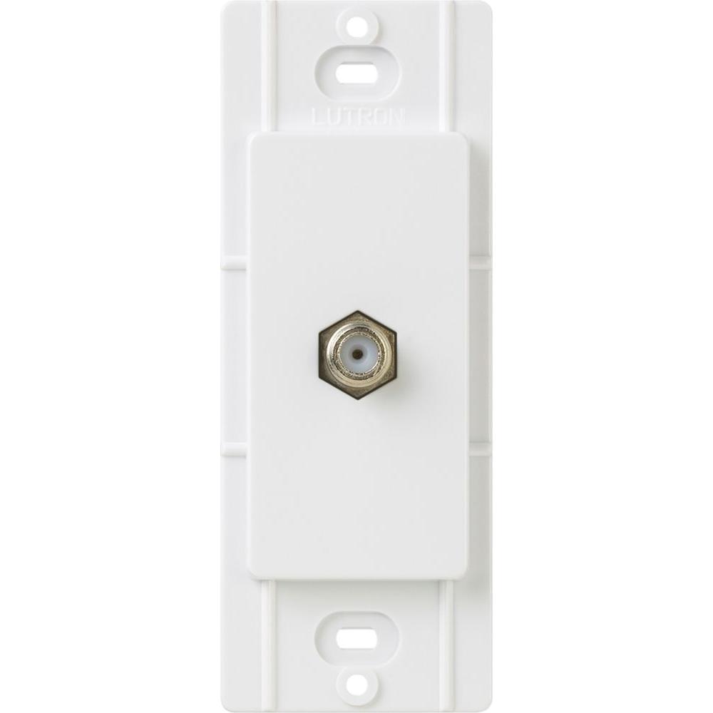 Lutron Claro Coaxial Cable Jack, WhiteCACJWH The Home Depot