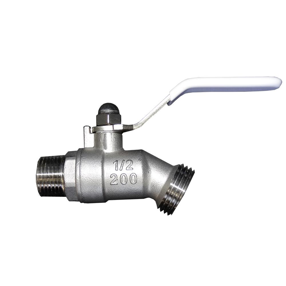 American Valve 1 2 In Stainless Steel Quarter Turn Hose Bibb Shut