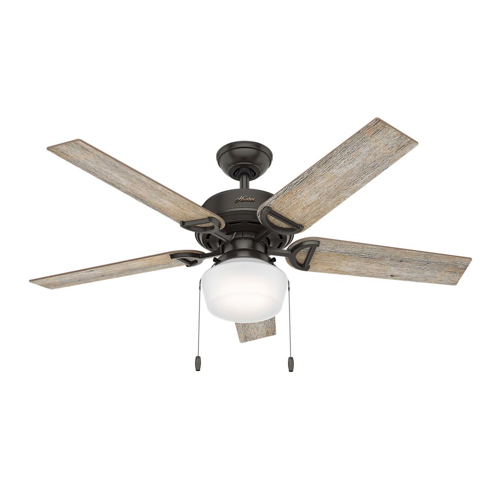 Hunter Viola 52 In Led Indoor Noble Bronze Ceiling Fan With Light Kit