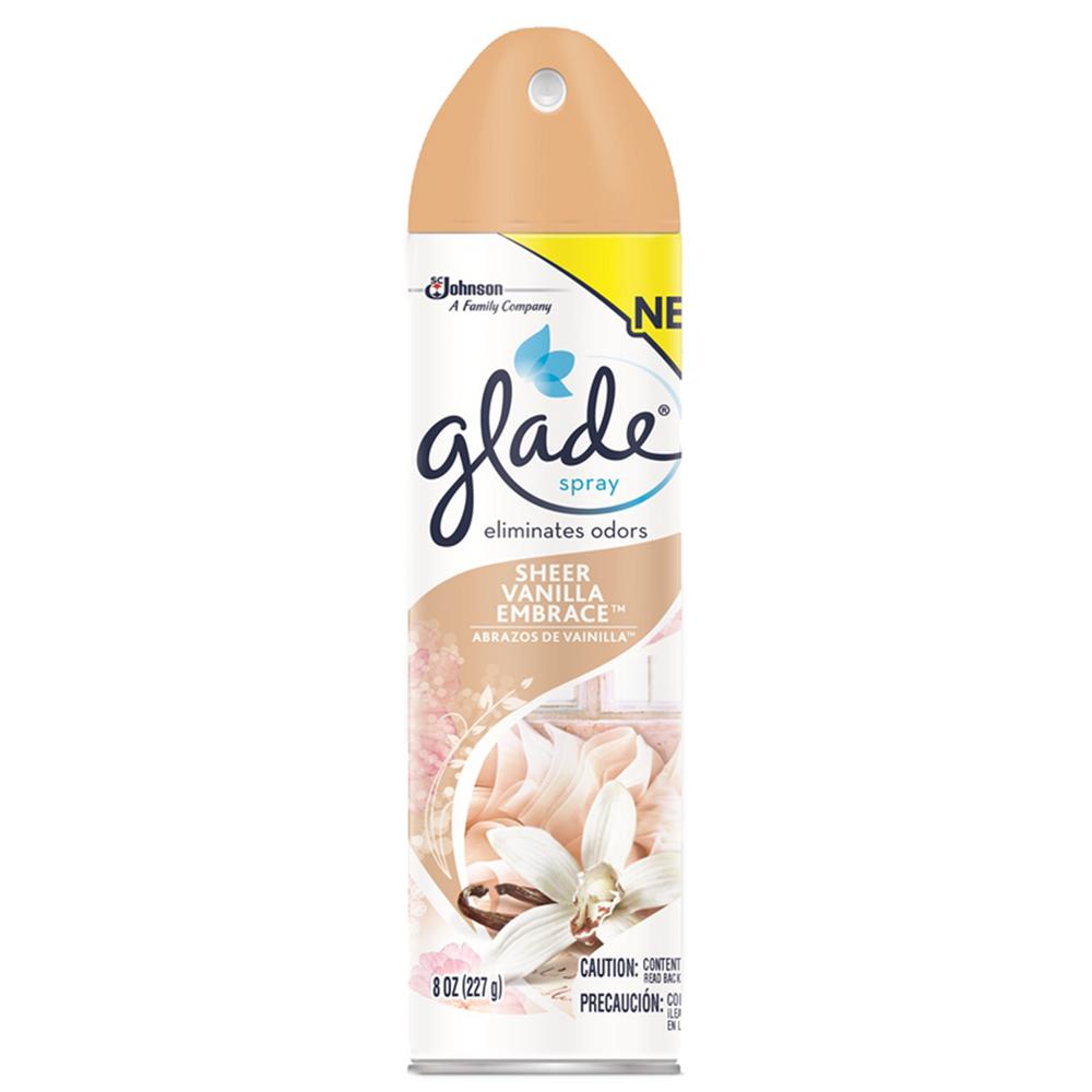 Glade 8 Oz Sheer Vanilla Embrace Air Freshener Spray 12 Pack