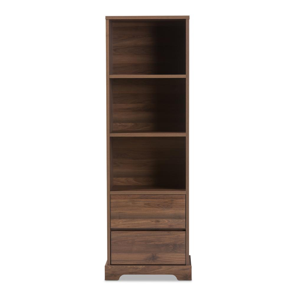 Baxton Studio Ashfield Dark Brown Shelf 288627982HD The Home Depot