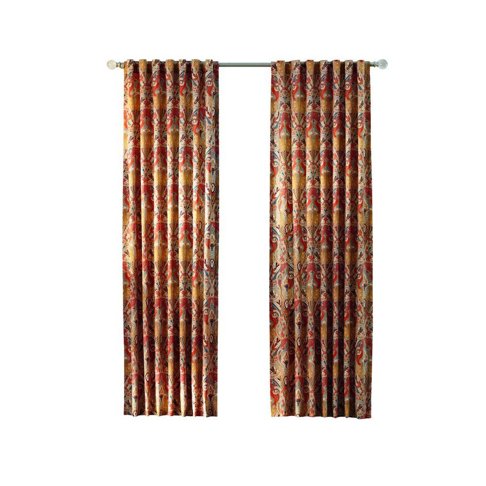 Home Decorators Collection Semi Opaque Multi Paisley Back Tab