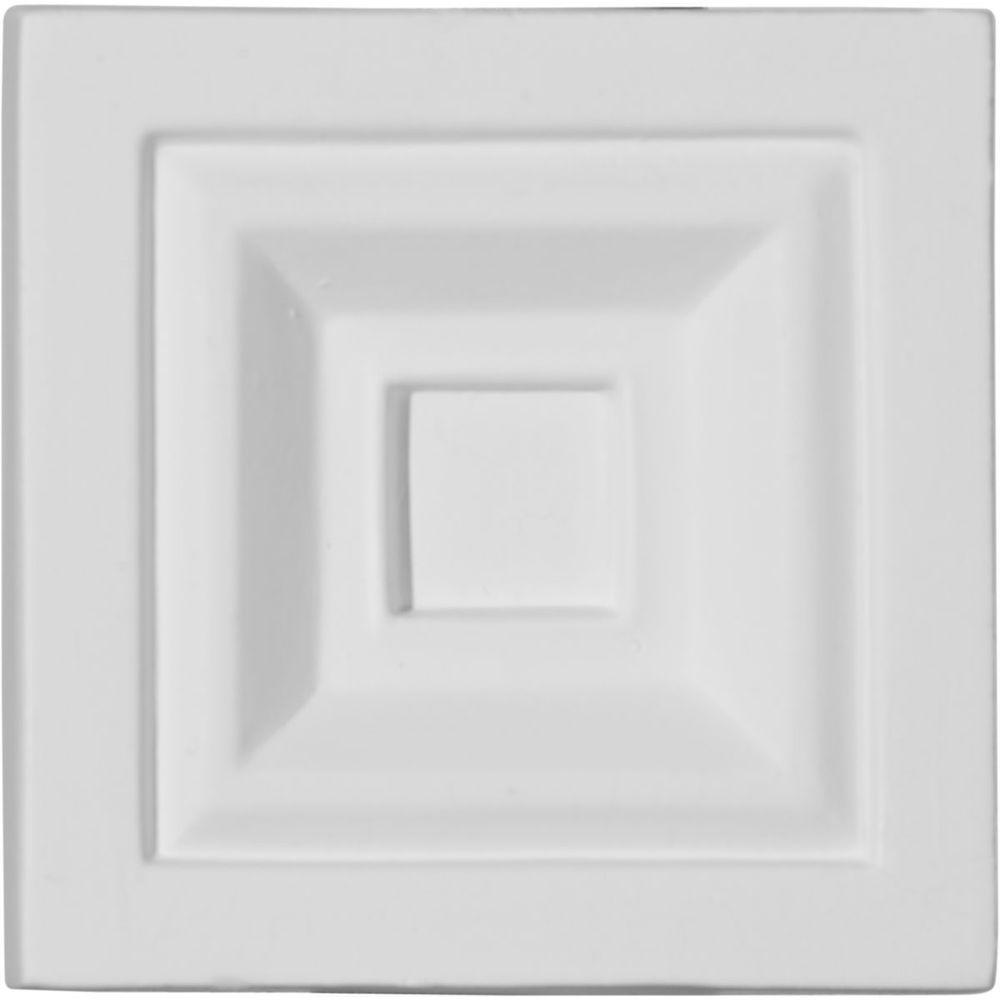 Ekena Millwork 33/4 in. x 11/8 in. x 33/4 in. Eris Plinth BlockPB03X03X01ER The Home Depot