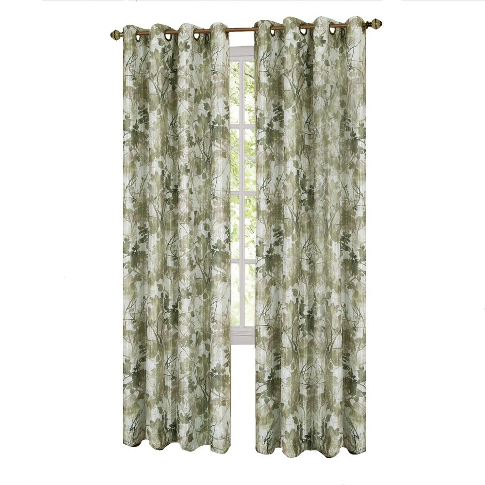 Achim Tranquil 84 In L Grommet Window Curtain Panel In Green