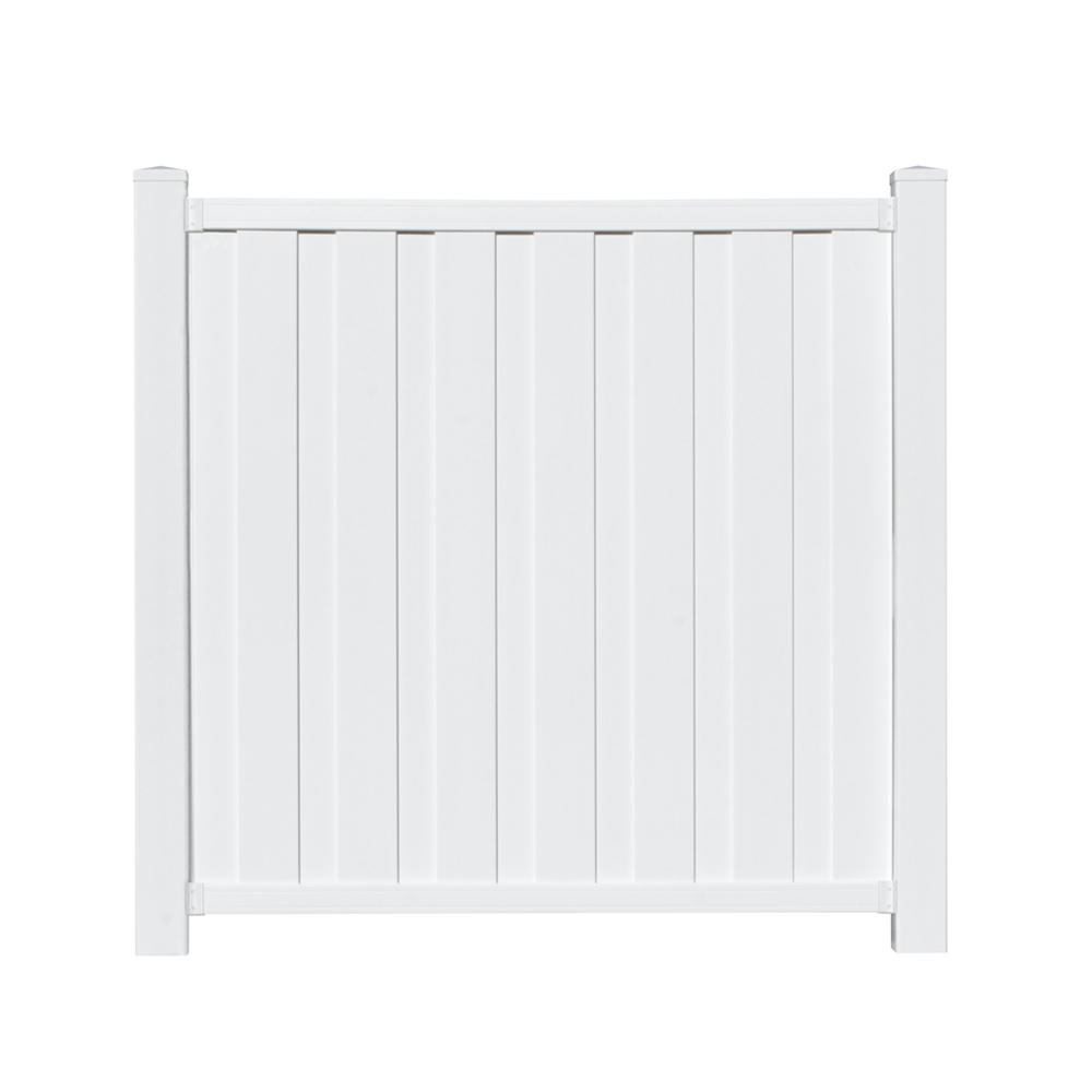 Veranda Bridgeport 6 Ft H X 6 Ft W White Vinyl Privacy Fence Panel 359464 The Home Depot