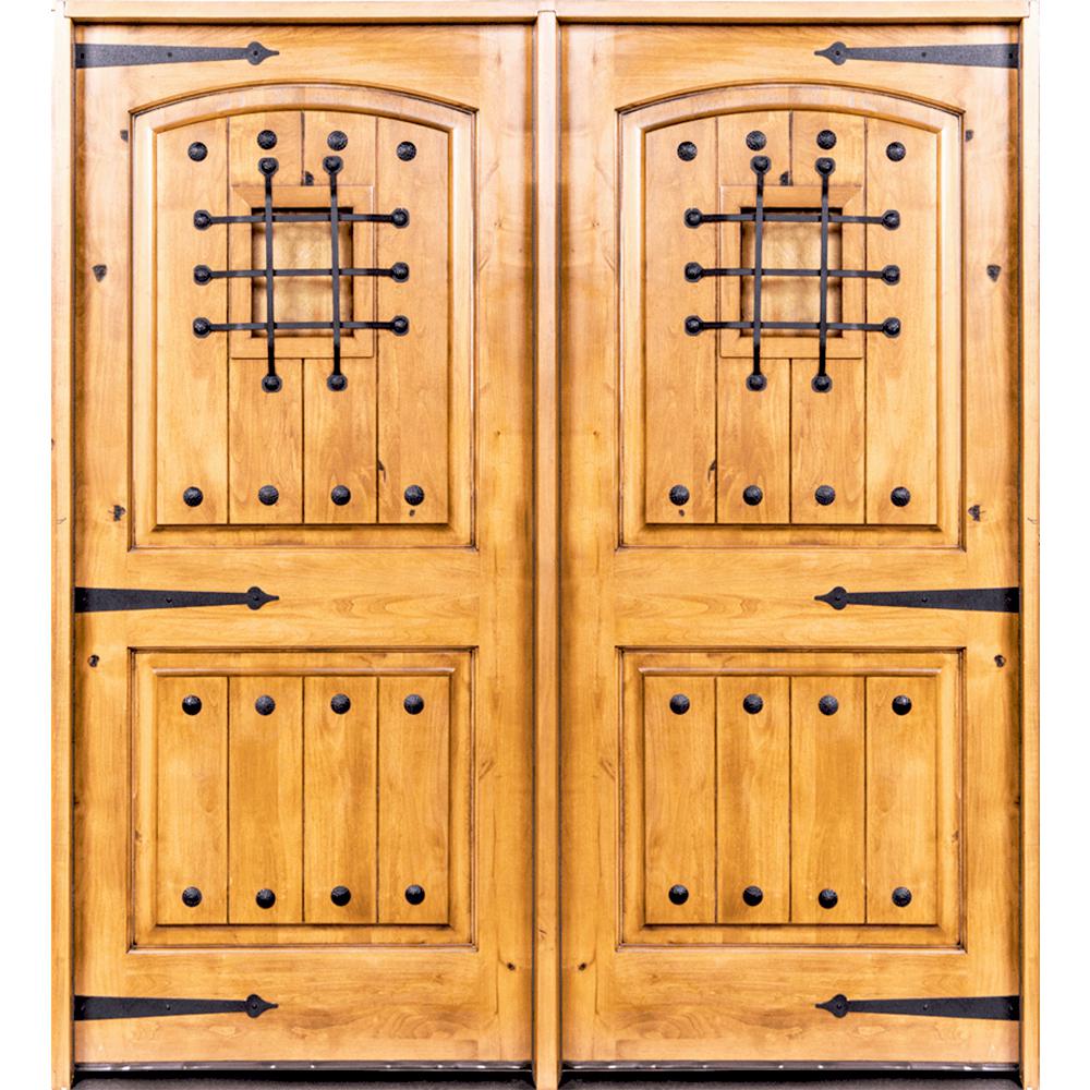 Krosswood Doors 64 In X 96 In Mediterranean Knotty Alder Arch