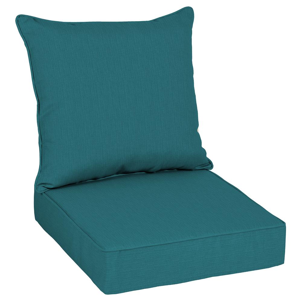 Home Decorators Collection 24 X Sunbrella Spectrum Peacock Deep Seating Outdoor Lounge Chair Cushion