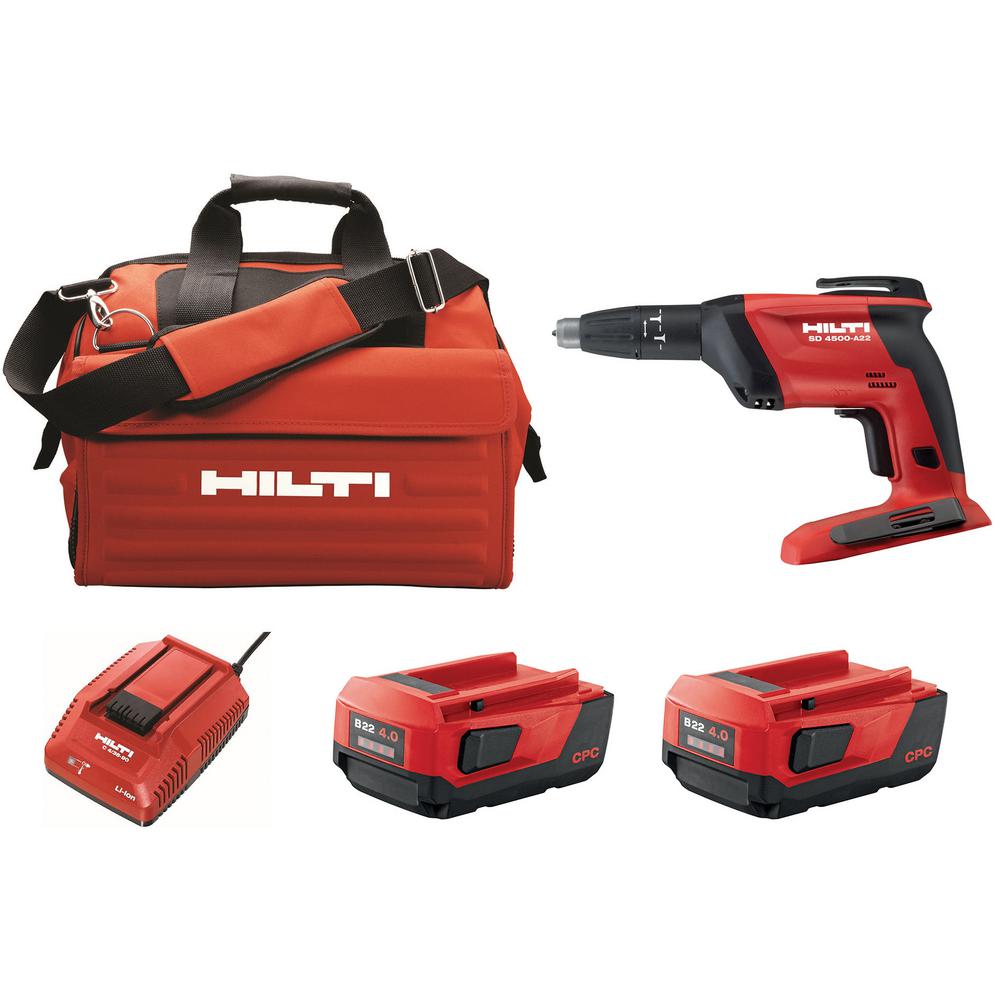 Hilti Drywall Screwdriver Cordless Screw Gun 22V Lithium Ion 1//4/" Hex Tool Only