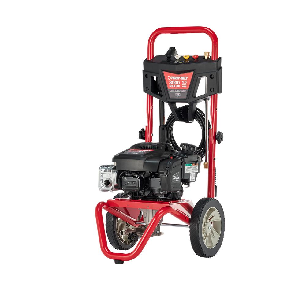 Troy Bilt 3000 Psi 2 5 Gpm Gas Pressure Washer With Briggs And Stratton 875 Exi Series Engine Troy Bilt 3000 Psi 2 5 Gpm Gas Pressure Washer With Briggs And Stratton 875 Exi Series Engine