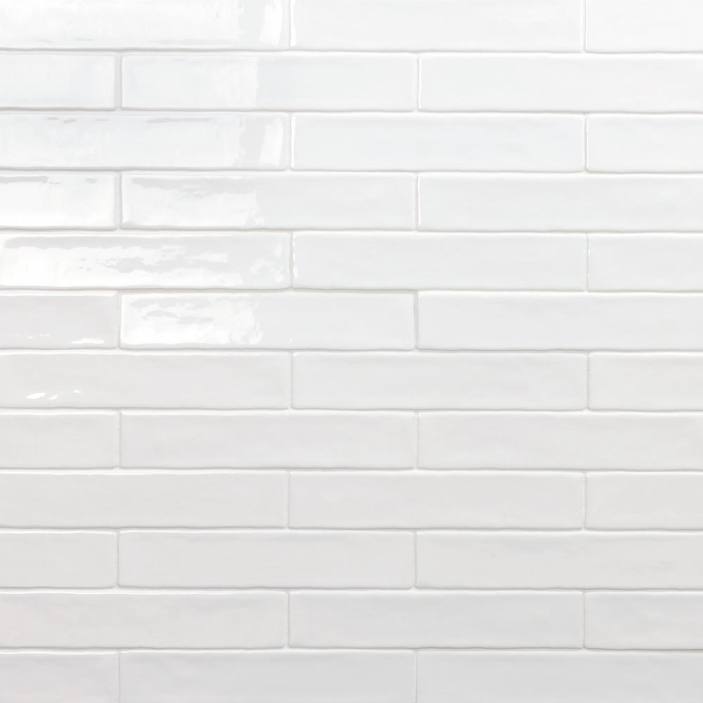 Ivy Hill Tile Newport White 2 in. x 10 in. x 11mm Polished Ceramic