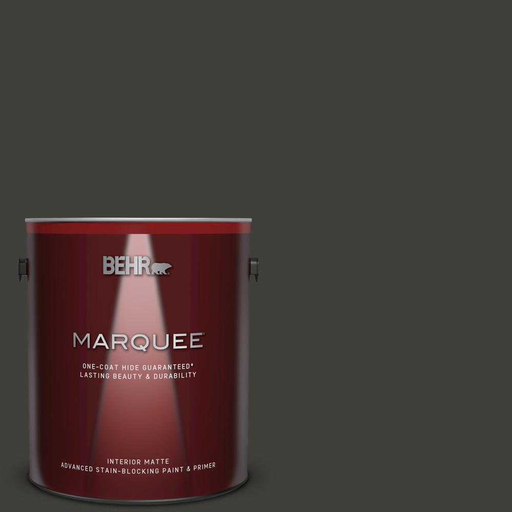Behr Marquee 1 Gal S H 790 Black Suede Matte Interior Paint And S H 790 Black Suede Matte Interior Paint And Primer In One