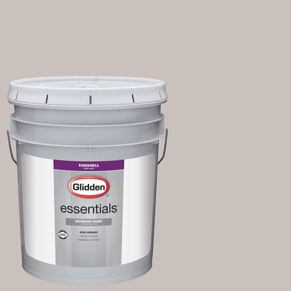 Glidden Essentials 5 Gal Hdgwn23d Roma Haze Grey Eggshell Interior Paint