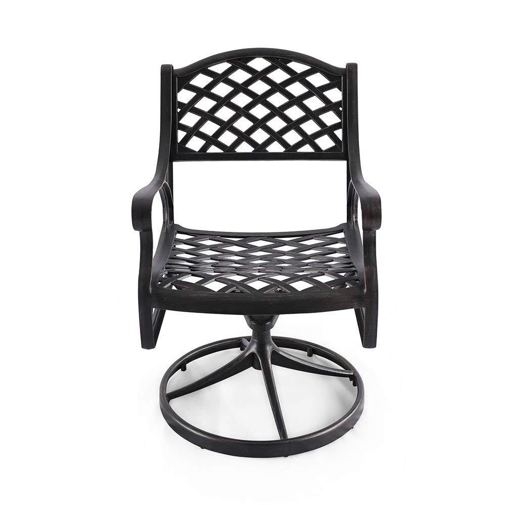 Nuu Garden Tethys Swivel Aluminum Outdoor Dining Chair-cd003 - The Home 