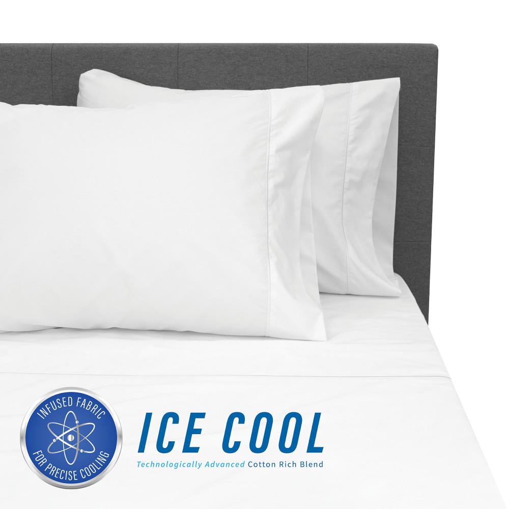 Sensorpedic Ice Cool 4 Piece White 400 Thread Count Cotton Nylon