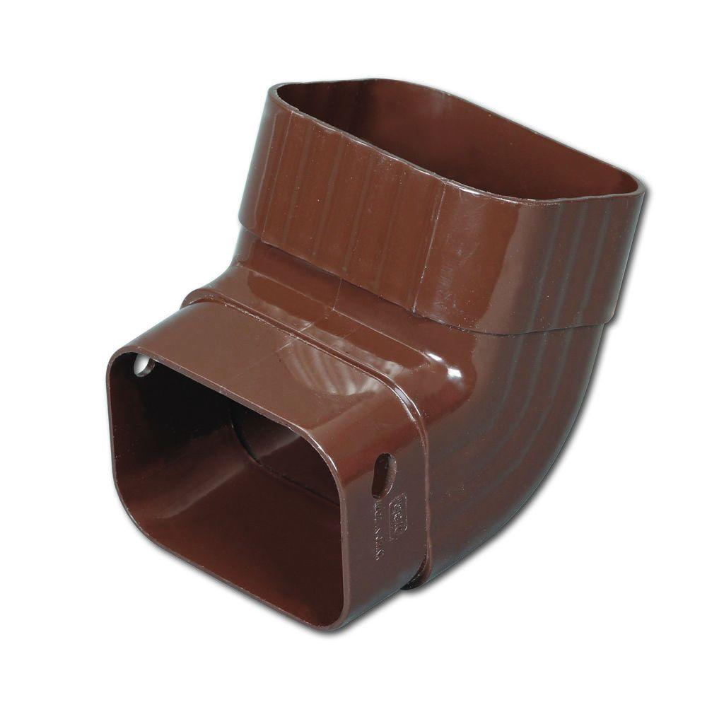 Amerimax Home Products 2 In X 3 In Brown Vinyl A Elbow M1627 The Home Depot