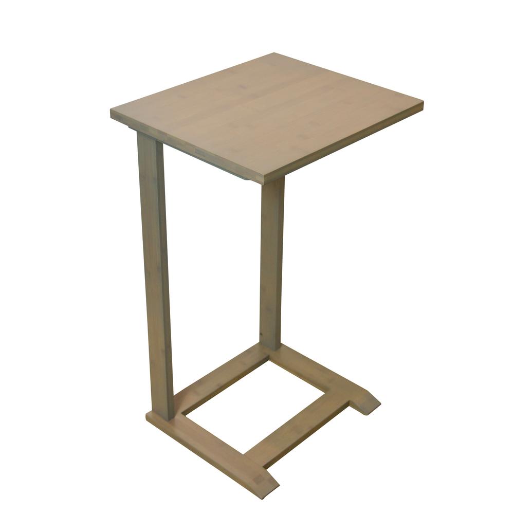 gray end brushed bamboo sofa solid slide under table shape