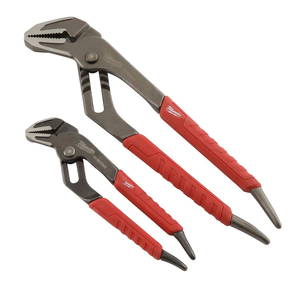 Straight-Jaw and V-Jaws Pliers Set 4-Piece 6 in.//8 in.//10 in