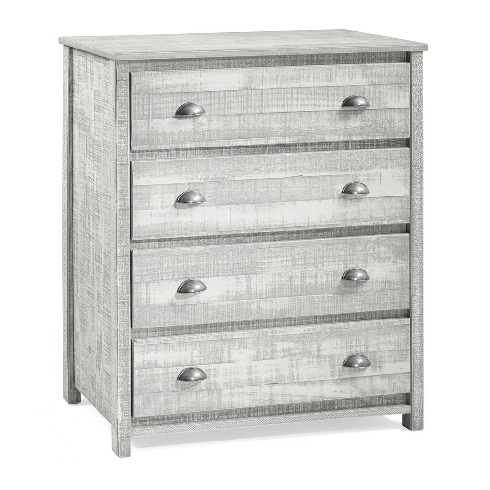 Alaterre Furniture Rustic 4 Drawer Chest Rustic Gray Ajru02rg