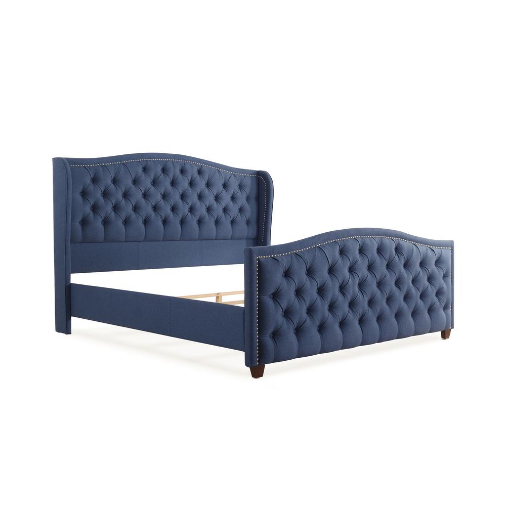 Jennifer Taylor Marcella Dark Sapphire Blue King Upholstered Bed52130