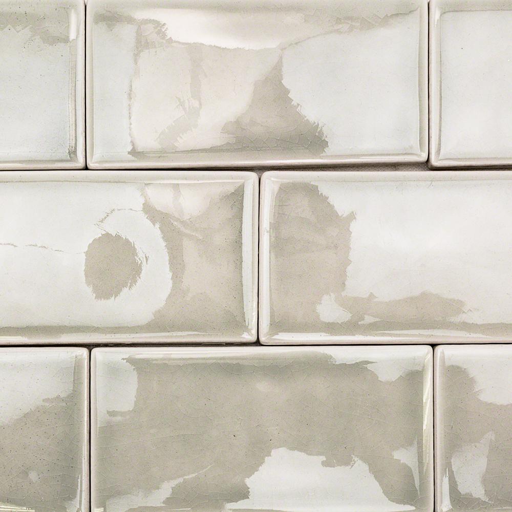 Glacier White Tile Flooring The Home Depot Polished Ceramic Subway Tile 1 Sq