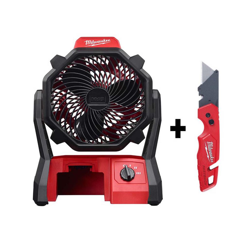 Milwaukee M18 18-Volt Lithium-Ion Cordless Jobsite Fan with Fastback Folding Utility Knife was $111.97 now $74.97 (33.0% off)