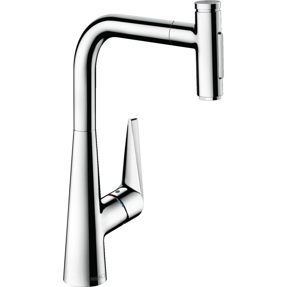 Hansgrohe 19137001 Wall Mounted Faucet With Deck Mounted Single Lever Handle 1 5 Gpm Ceramic Cartridge Laminar Spray Ada Compliant And Ecosmart Technology