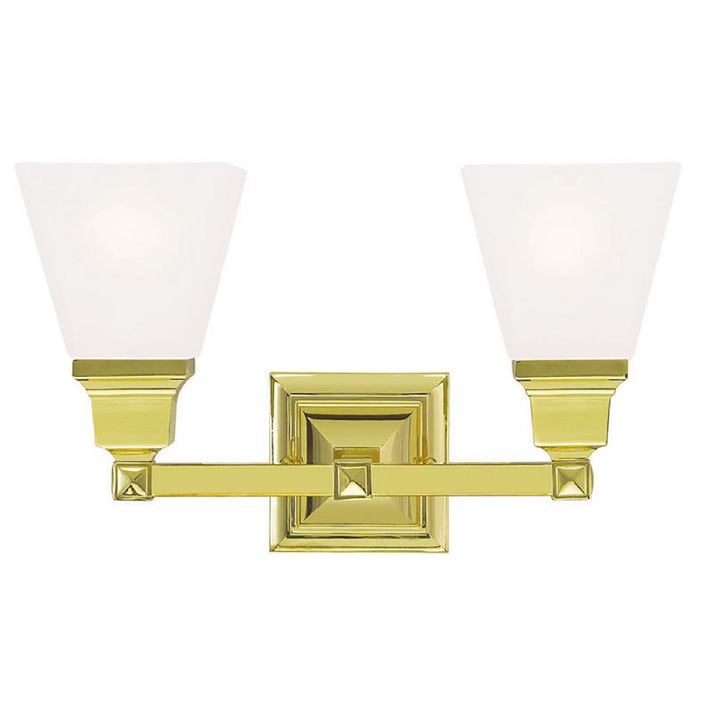 Livex Lighting Gemini 2Light Polished Brass Bath Light103202 The