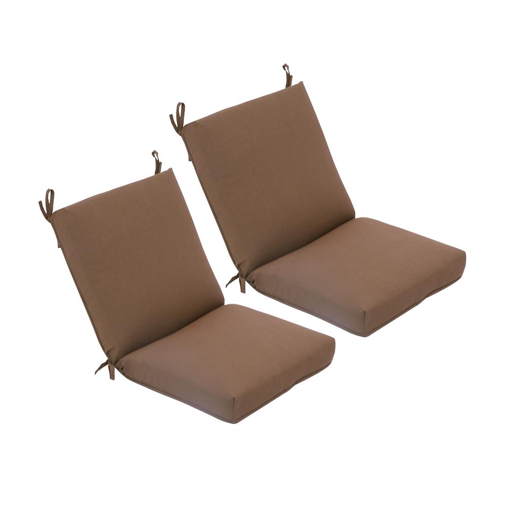 Hampton Bay 20 In X 19 In Mid Back Outdoor Dining Chair Cushion
