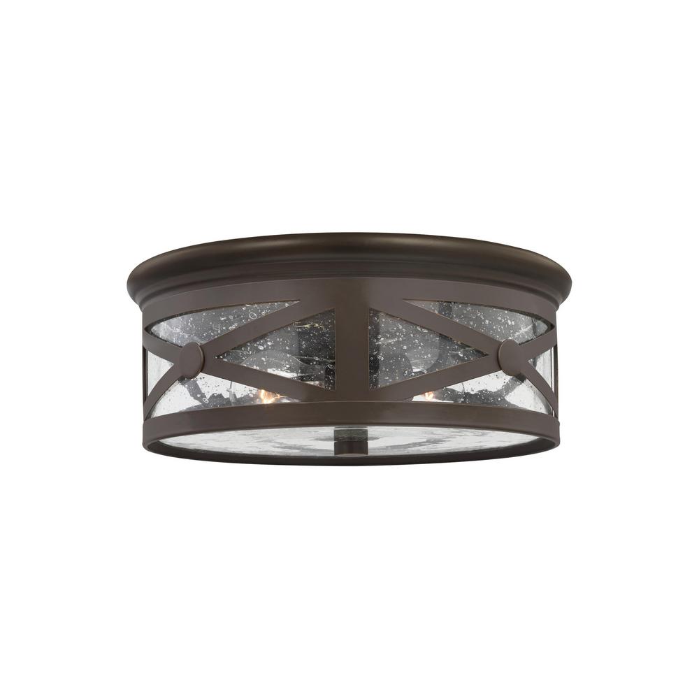 Bronze Outdoor Flush Mount Lights Ceiling Lighting The Lakeview Antique Bronze 2 Light Outdoor Flush Mount