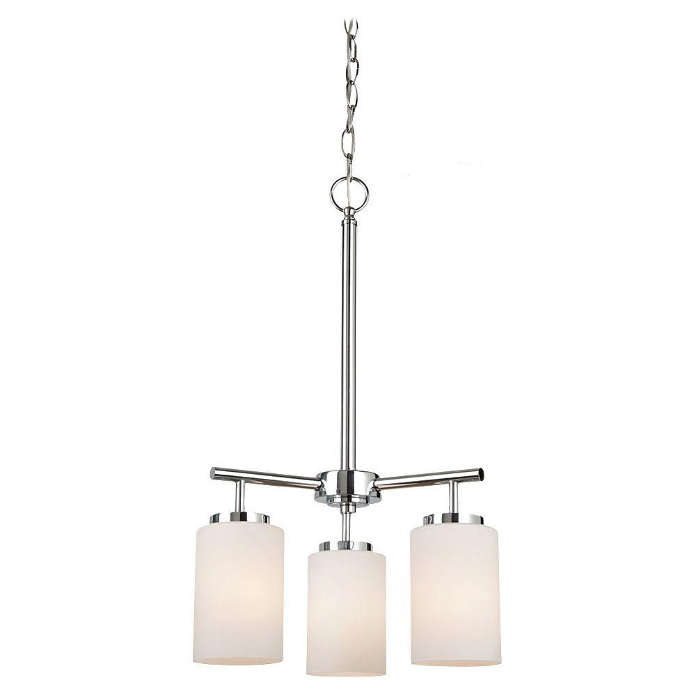 Warehouse Of Tiffany Cassandra 55 In Indoor 3 Light Chrome Oslo 3 Light Chrome 1 Tier Chandelier