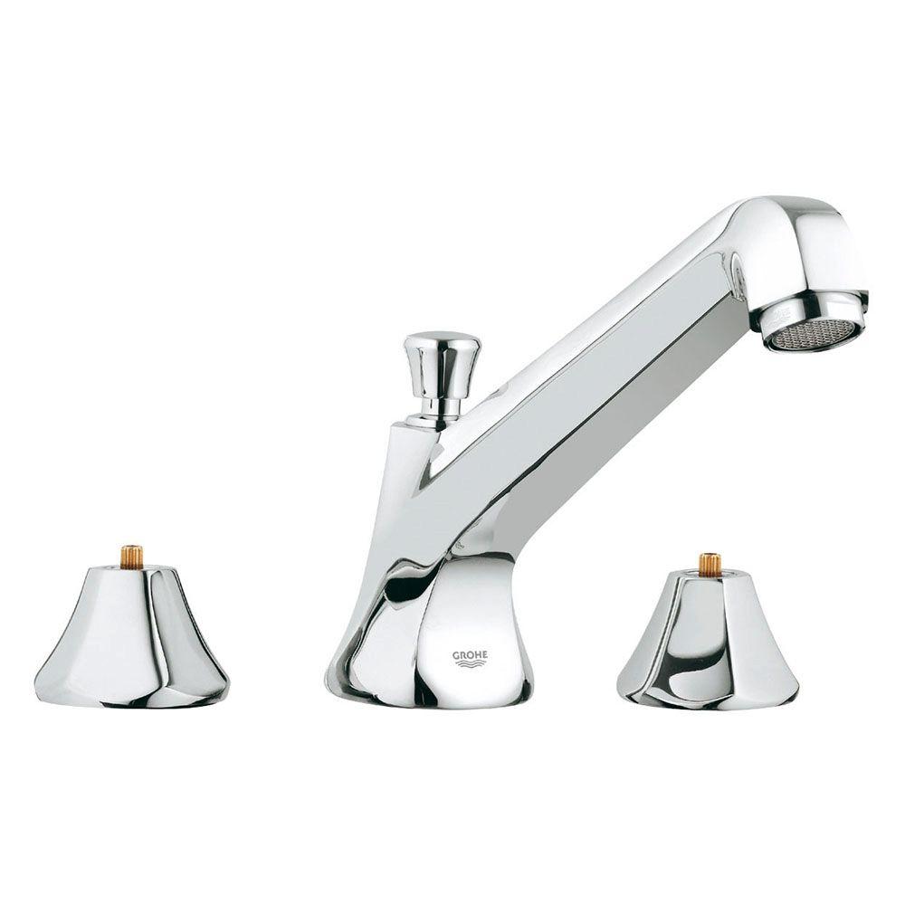 Grohe Bathtub Faucets Bathroom The Home Depot Somerset 2 Handle Widespread Roman Tub Filler In Starlight Chrome