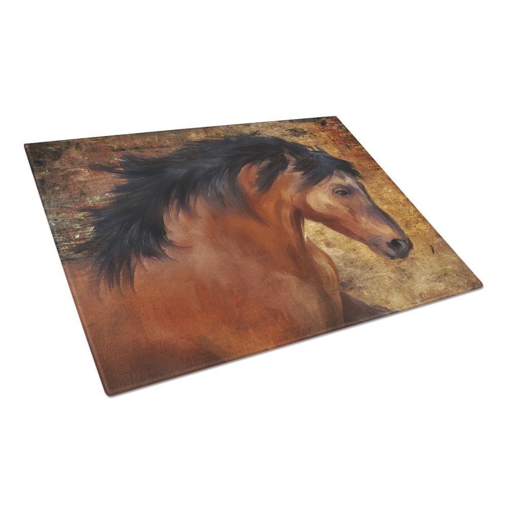 Carolines Treasures Wild Horse Tempered Glass Large Cutting Board, Multi-Color