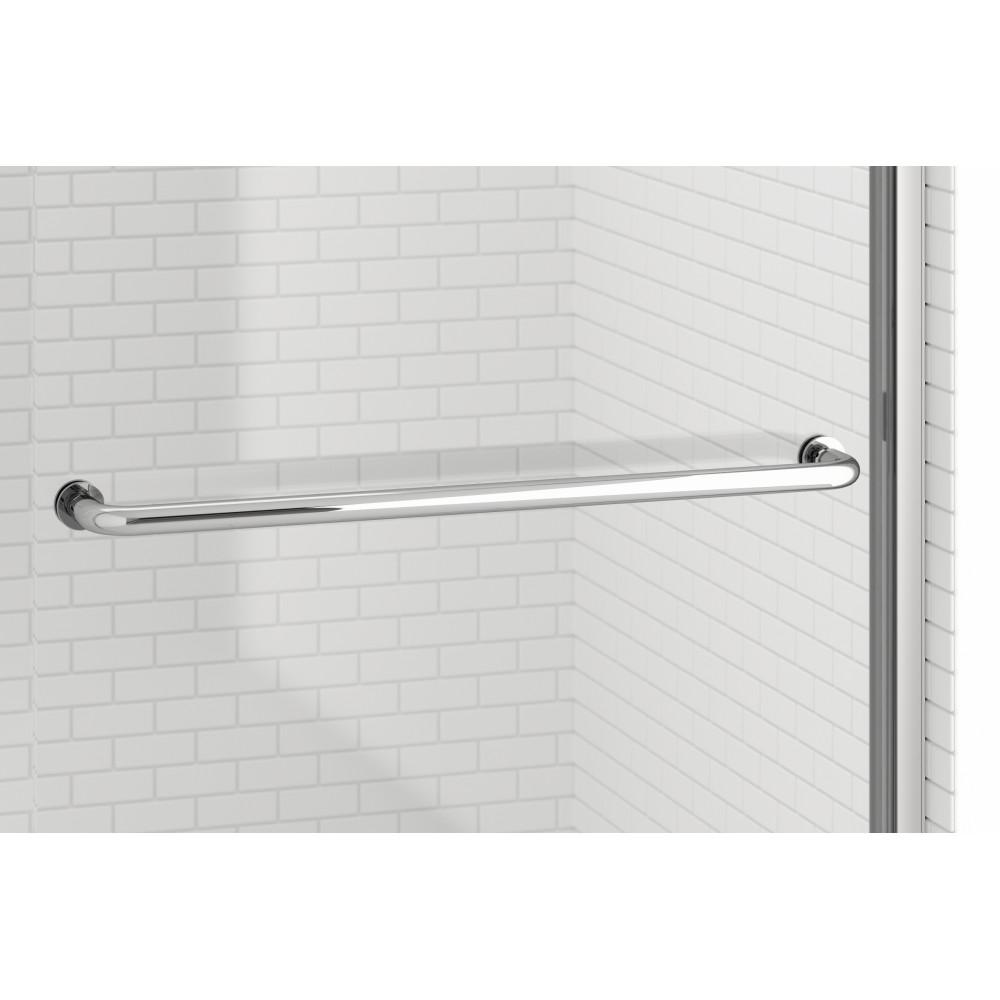 Basco Rotolo 48 In X 76 In Semi Frameless Sliding Shower Door In Oil Rubbed Bronze With Handle Rtla05a4876xpor The Home Depot