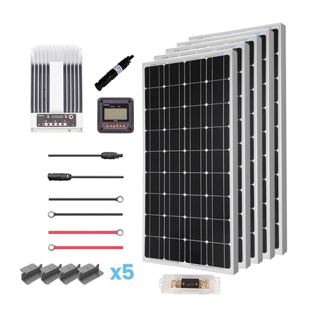 Renogy 500-Watt 12-Volt Mono Solar Premium Kit for Off-Grid Solar